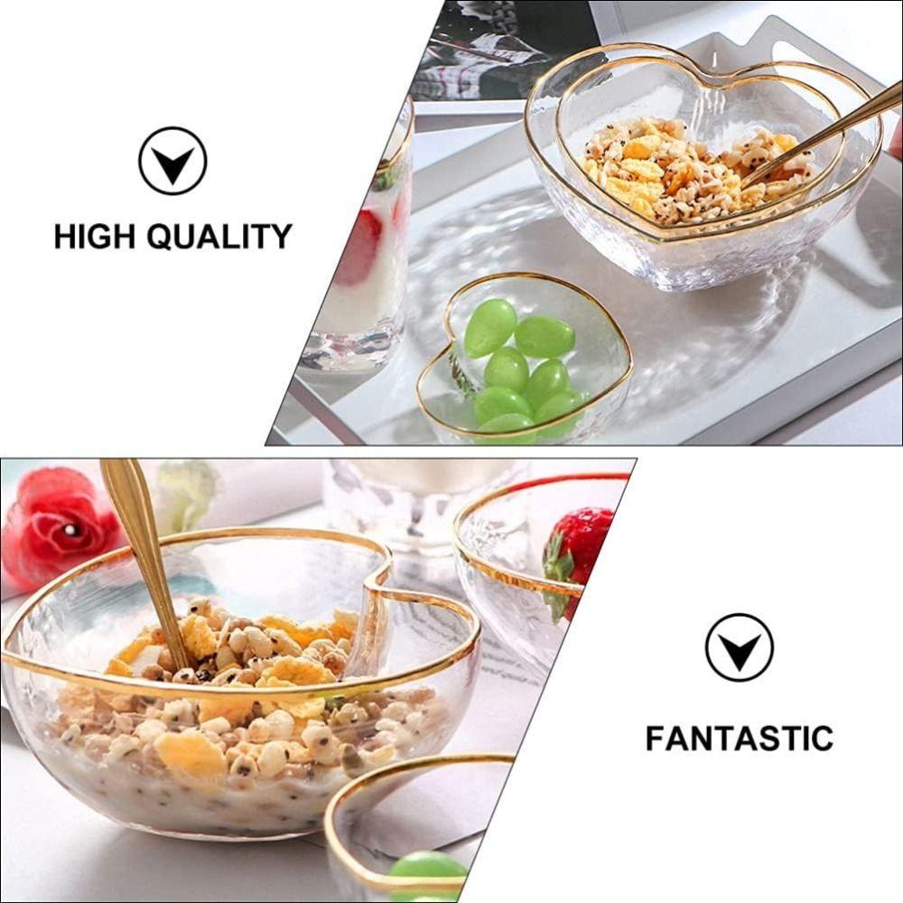 Irregular Clear Serving Dish Love Heart Candy Trays Simple Glass Heart Bowl  Kitchen