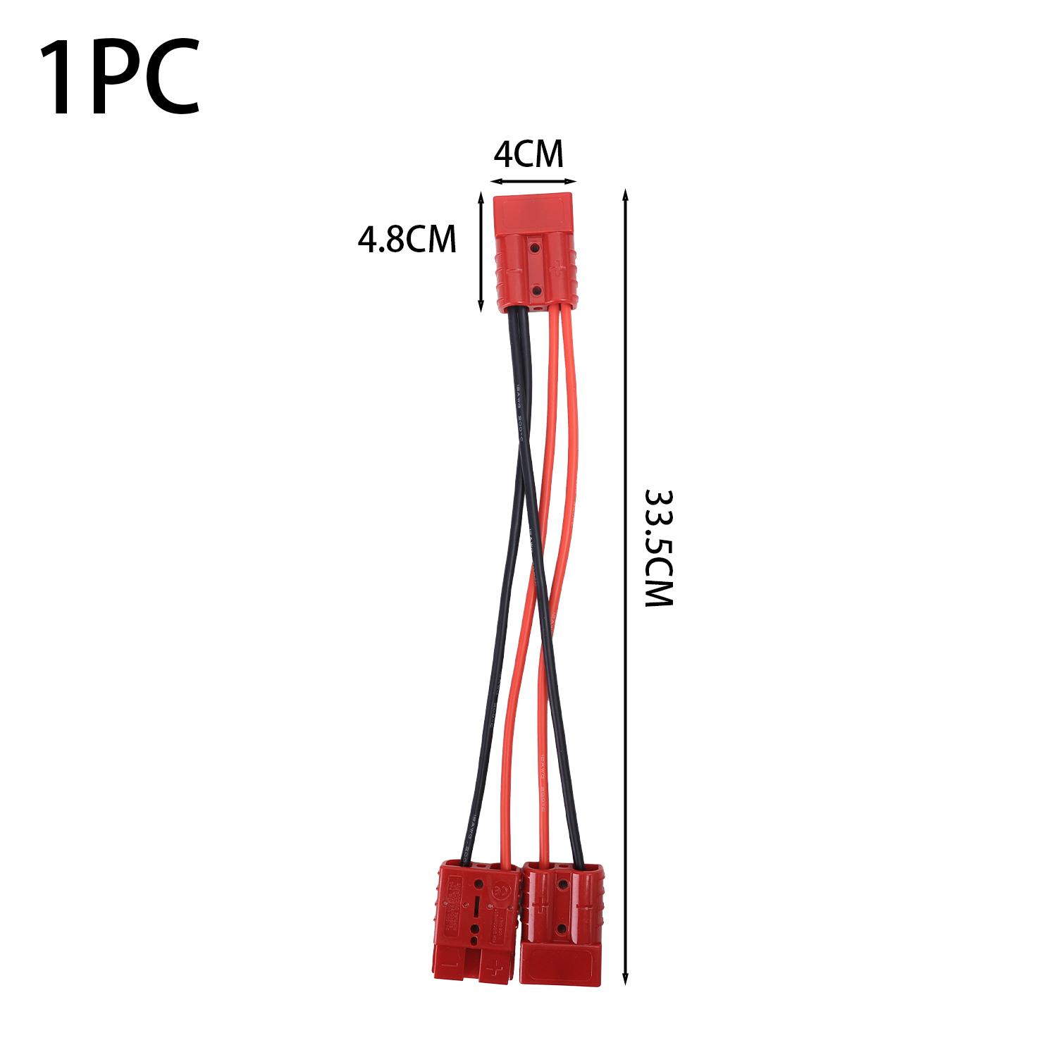 

50A for Anderson Plug Connector Double Y Adapter 12AWG Car Cable Wires 33cm for Forklifts Stackers Vehicles Connecting Cable червоний