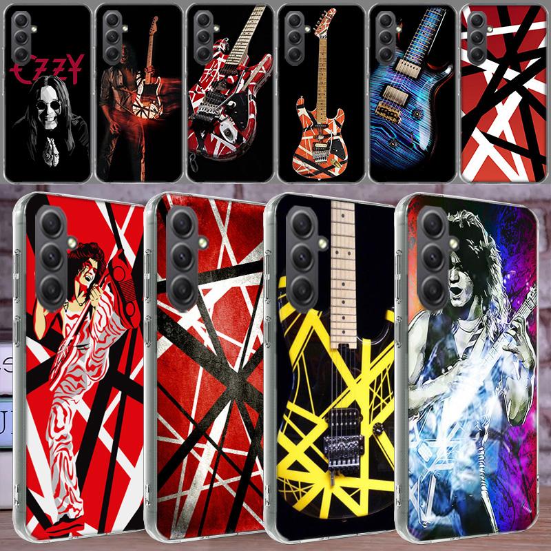 Eddie Van Halen Graphic Guitar Phone Case for Samsung A16 A26 A36 A56 A17 A37 A57 A07 A06 A02S A03 A04S A05S Galaxy Note 20 10 A