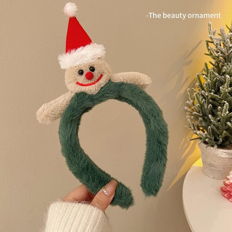 Plush Reindeer Antlers Hair Hoop for Girls, Christmas Party Cosplay Headband, Unique Festive Gift Hair Accessory