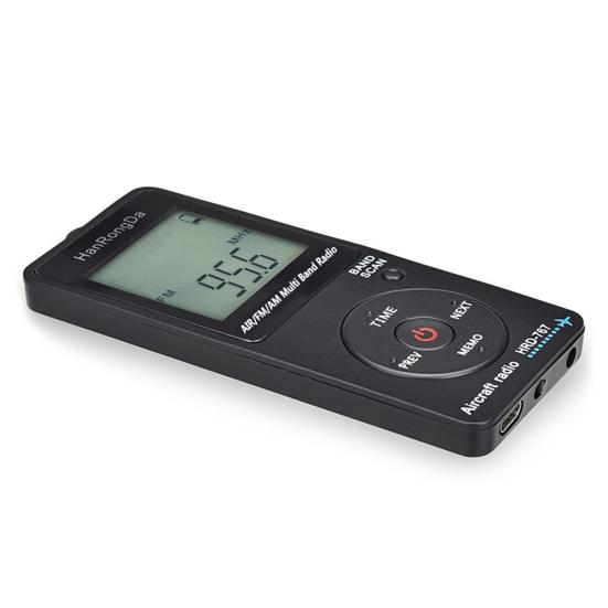HRD-767 Digitalradio Mini-LCD-Display mit Kopfhörer FM/AM/AIR Tragbar Aviation Band