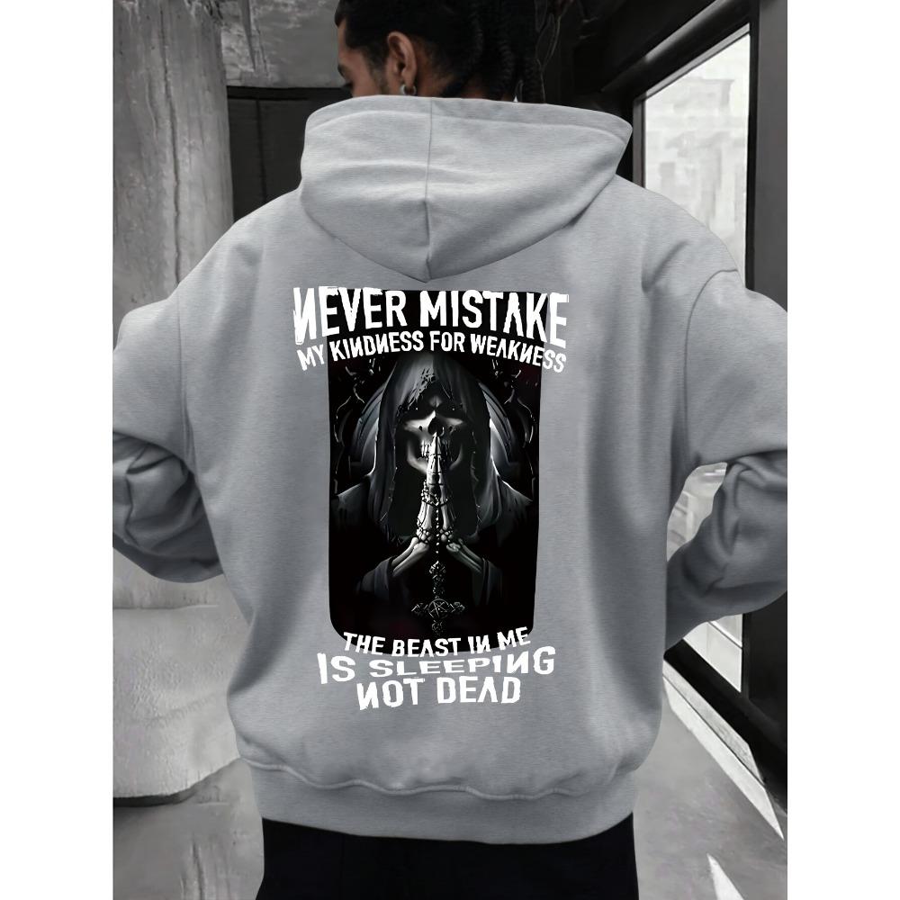 Autumn Men's Angel Skull Letter Print Comfortable Hoodies Sweatshirt Outdoor Street Style Women Clothing