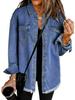 Women's Loose-Fit Brushed Denim Jacket