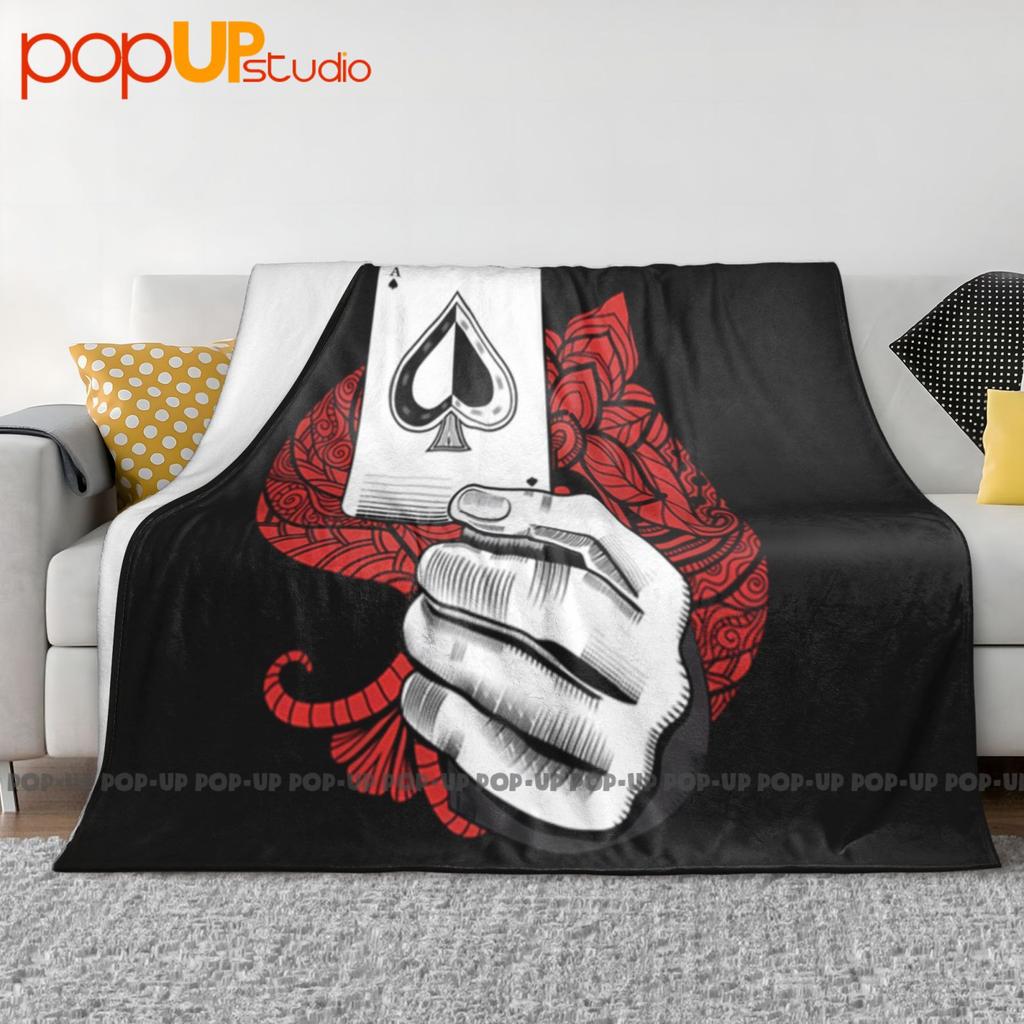 Poker Game Playing Cards Gambler Hands Casino Holdem Ultra-Soft Blanket Quilt Winter Sofa Cover Bed Covers