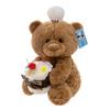 Cake bear plush toy cute chef hat bear doll creative cartoon bedside rag doll home throw pillow