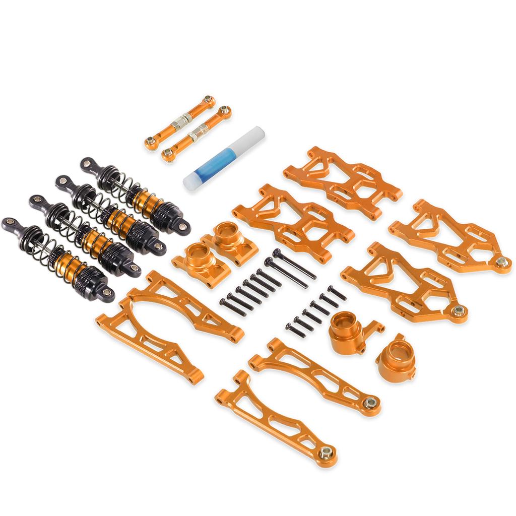 For SCY RC Car 16101 02 16103 SG116 Aluminum Alloy Suspension Arm Wheel Seat Steering Cup Set Upgrade Metal Parts Accessories