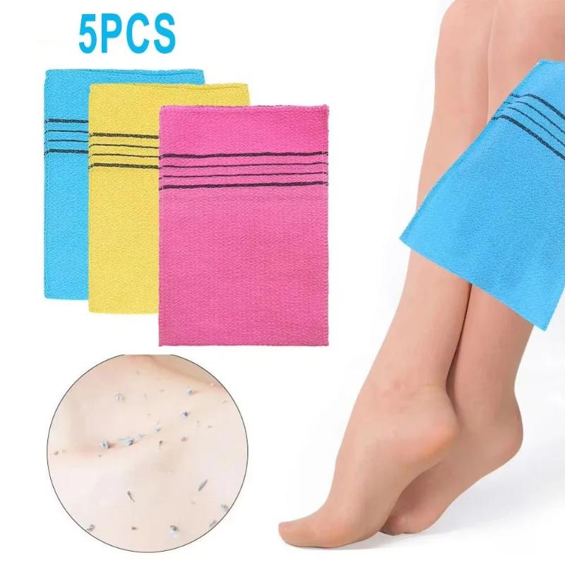5Pcs Exfoliating Bath Gloves, Deep Cleansing Dead Skin Remover Wash Cloth For Body Shower