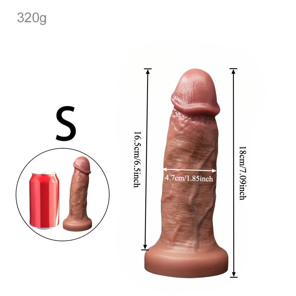 XXL 33CM Pene Realista Super Grueso y Largo | Enorme Dildo de Silicona Líquida con Fuerte Ventosa | Masturbador Suave de Doble Capa para Mujeres
