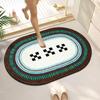Minimalist Woven Diatomaceous Earth Bath Mat - Absorbent, Easy-Clean, Non-Slip for Bathroom or Entrance