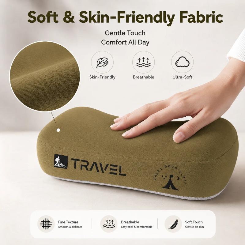 Portable Compressible Camping Pillow Memory Foam Travel Pillow for Sleep Suitable for Outdoor Camping Sports and Airplane Travel