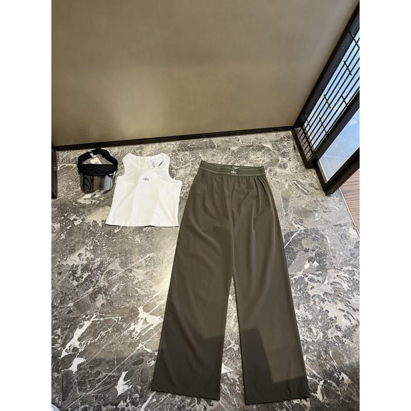 Pantaloni Larghi Ricamati ALO da Donna Casual per Sport all'Aperto Traspiranti