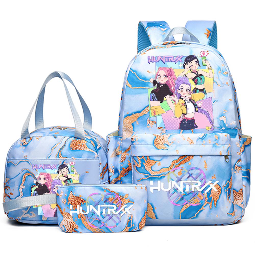 3-teiliges/Set Anime niedlich K-pop Bedruckter Rucksack mit Handtasche Federmäppchen für Teenager Schüler Mädchen Jungen Schultasche Schultasche Damen Große Kapazität Reisetasche