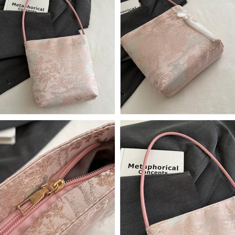 Fashion Elegant Women's Shoulder Bucket Bags Chinese Style Commuter Ladies Underarm Dinner Bag Light Casual Female Handbags Tote