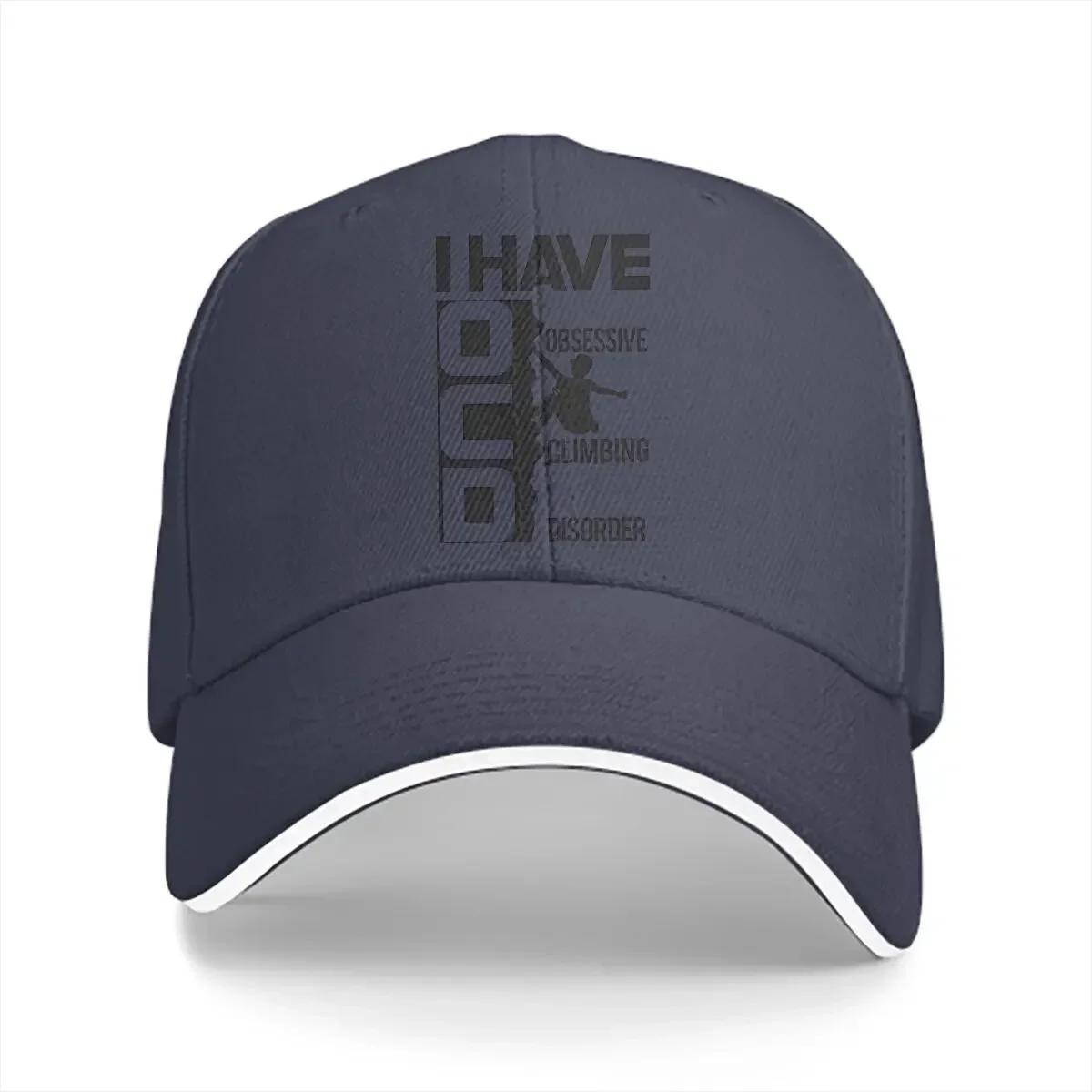 

Pure Color Dad Hats Obsessive Climbing Disorder Unisexs Hat Sun Visor Baseball Caps Mountain Climber Peaked Cap One Size