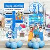May Day Labor Day Balloon Décor for Malls, Stores, Business Halls, and School Events