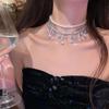 Κολιέ Choker από Κρύσταλλο και Μαργαριτάρι, Κρεμαστό Δάκρυ, Νυφικό Κοσμήμα για Γυναίκες