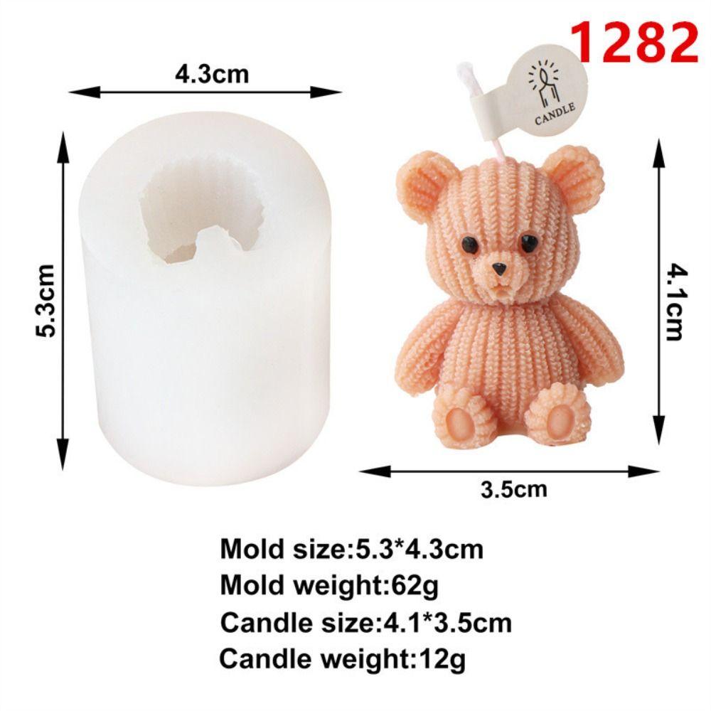 Silicone Silicone Mold Resin Making Little Bear Silicone Mold Fashion Candle Mold  Candle