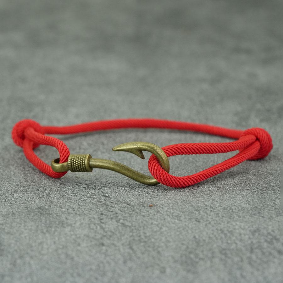 Vintage Fishhook Bracelet Men 10 Colors Available Environmentally Friendly Material Sports Sweat Absorbing Braslet Adjustable