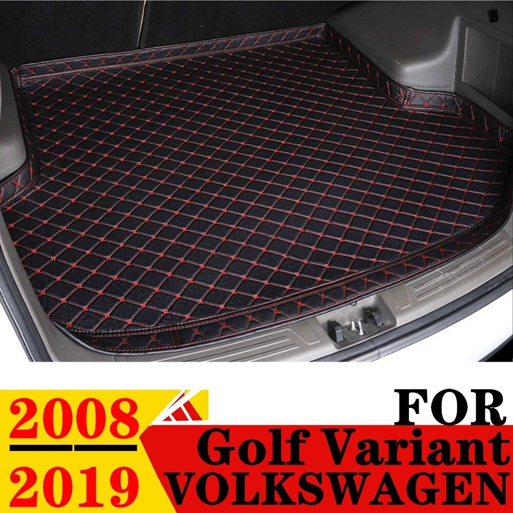 

Коврик в багажник автомобиля для Volkswagen VW Golf Variant 08-19, всепогодный XPE, высокая боковая задняя крышка багажника, подкладка для хвоста, коврик для багажника