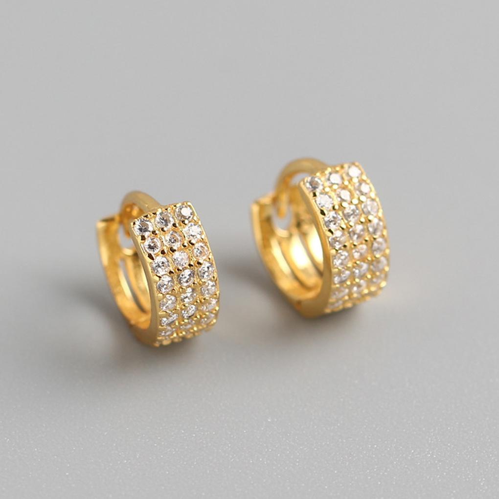 1 Paar Sterling Silber Ohrringe Mode Klein Breit Ohrring Damen Ohrring Charmantes Schmuckstück Damen Kleidung Accessoires Party