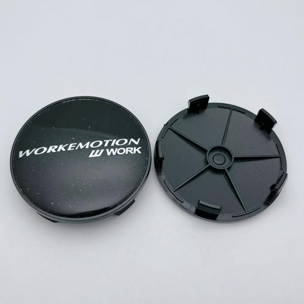 4pcs 68MM ( 63MM I.D ) W Work Emotion Emblem Logo Car Wheel Center Caps Wheels Hubcaps Auto Rims Dust Cover Car Accessories