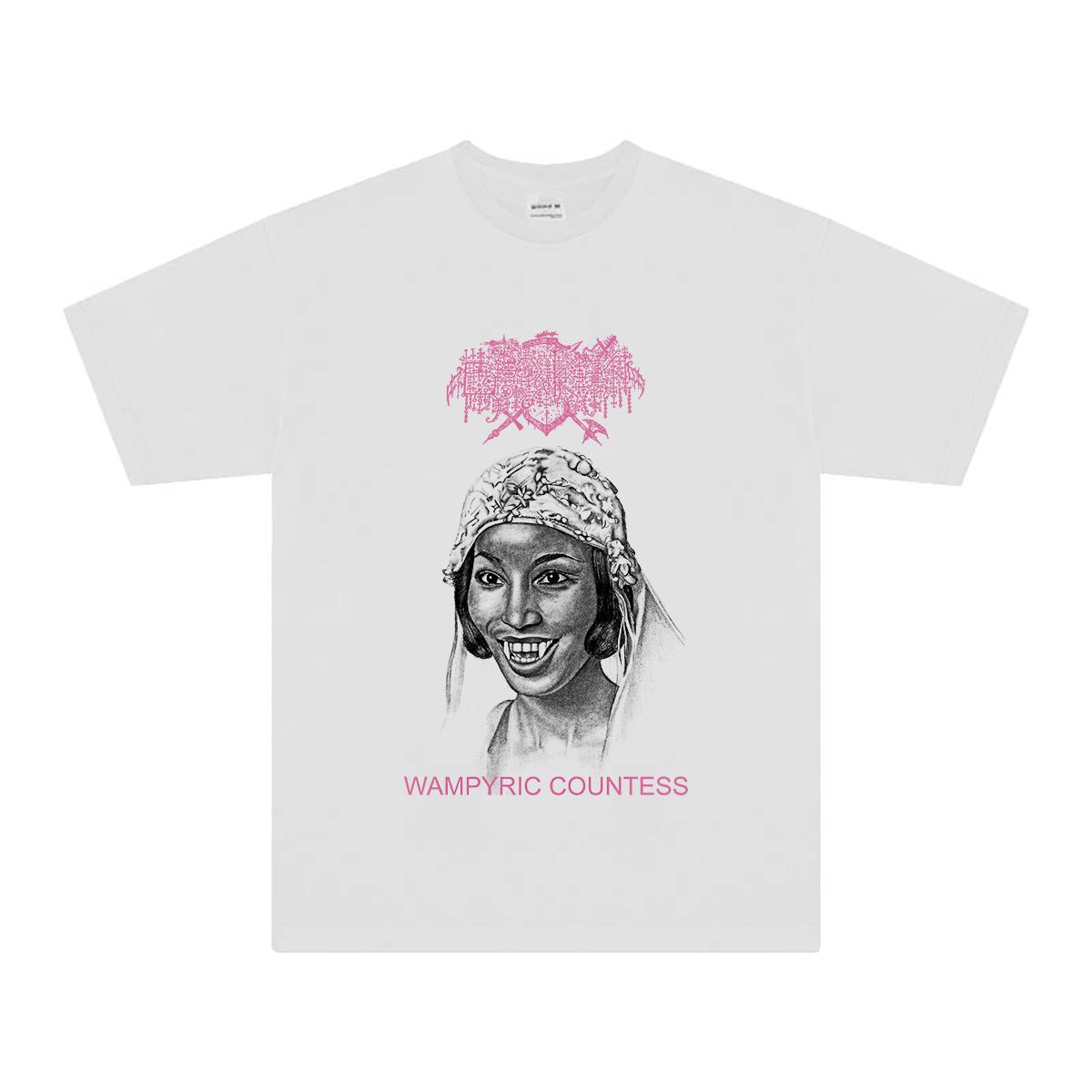 

Bloody Keep TShirt Wampyric Countess Black Metal Band Gift WOMEN Unisexs Short Sleeves Printed Clothing Loose Oversized Shirt S