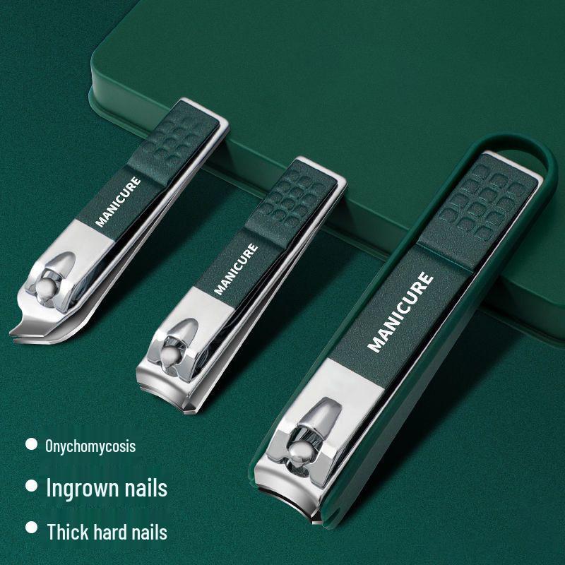 4-Piece Anti-Splatter Nail Clipper Manicure Set: Customizable & Gift-Ready