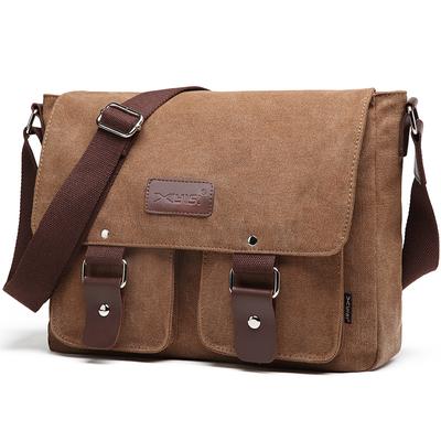 Borsa di Tela Borsa a Spalla da Uomo Borse a Tracolla Casual Borsa Scolastica Studente Borsa a Messaggero
