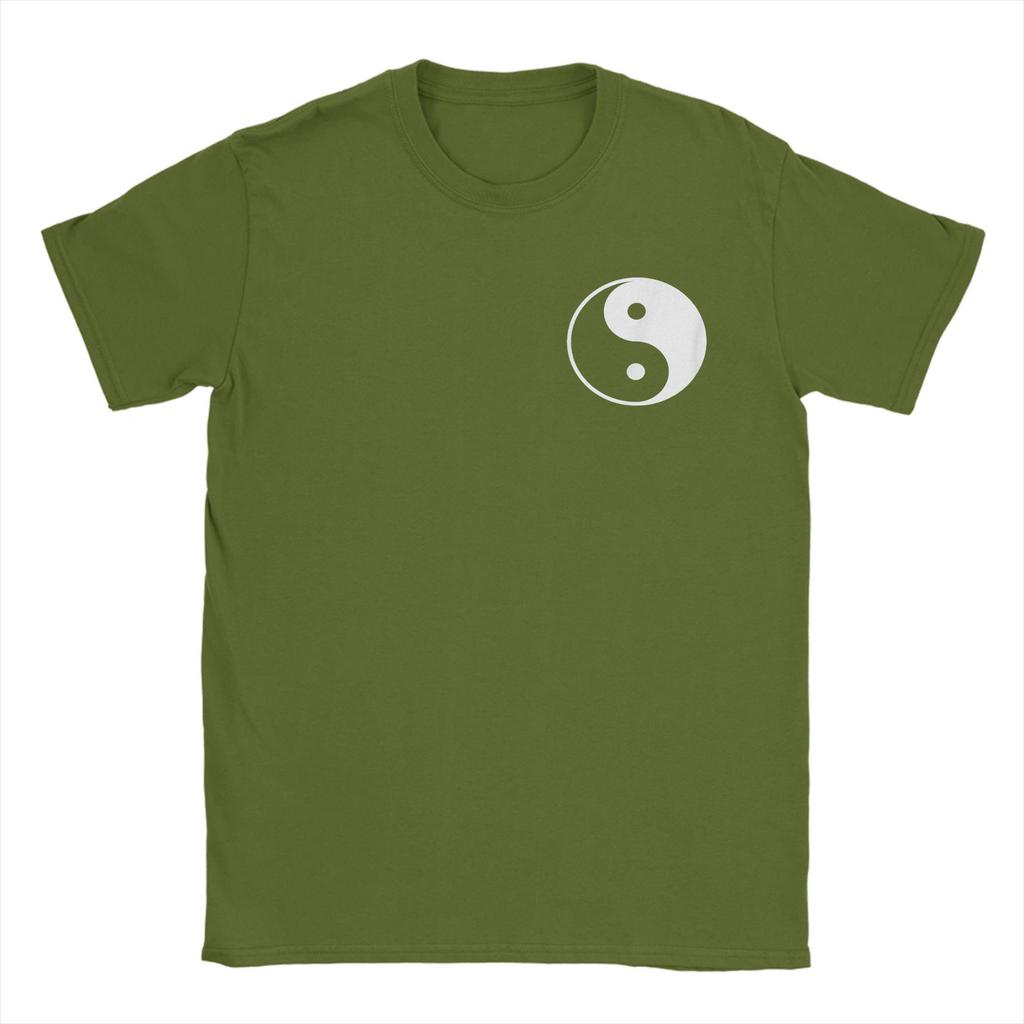 Vintage Yin Yang Bagua Formation T-shirts Herr Crew Neck Ren Bomull T-shirt Kortärmad T-shirts Festkläder