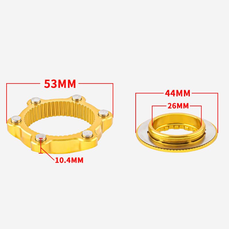 Bike Centerlock To 6-Hole Adapter Mountain Bike Hub Center Lock Conversion 6 Bolt Disc Brake Rotor Cycling Accessoires