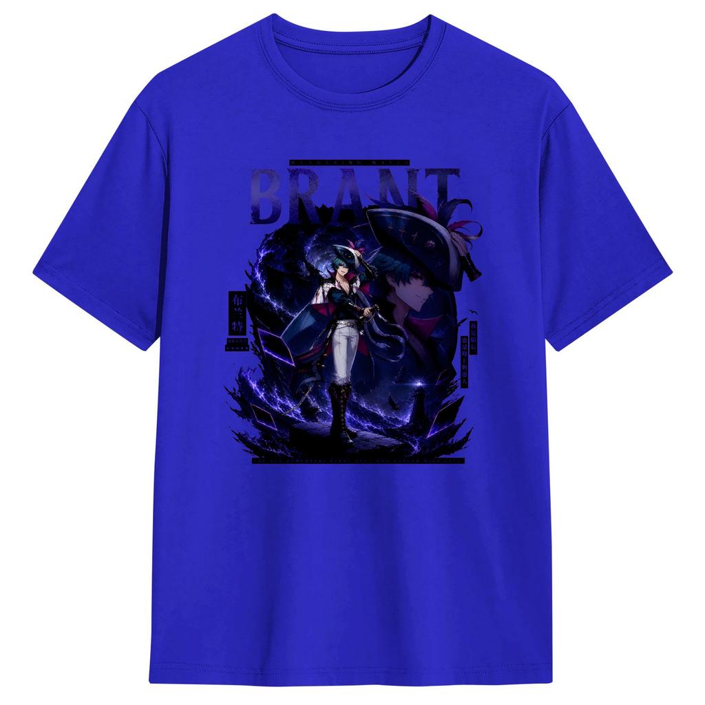Wuthering Waves Characters Unisexs T Shirts Brant Humorous Tee Shirt Short Sleeve Round Collar Tshirts Cotton Plus Size Clothing
