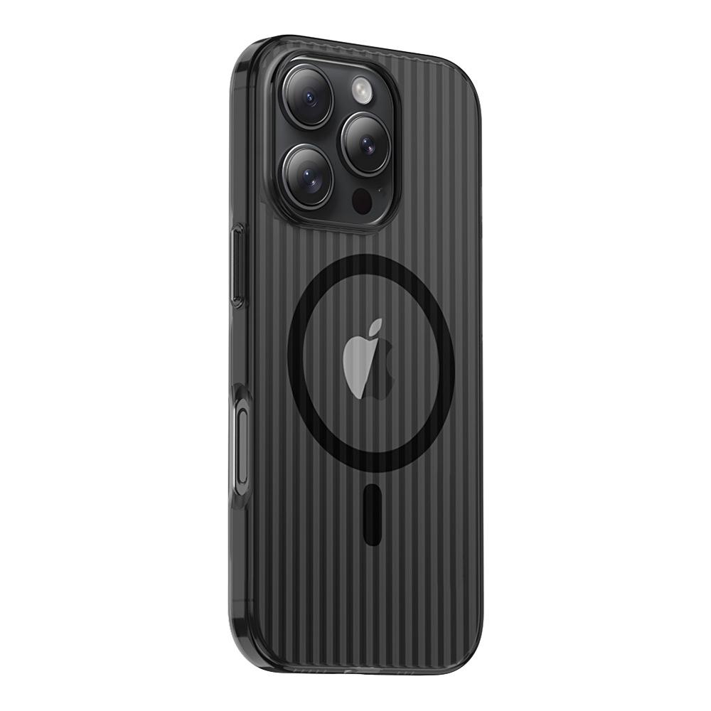 Applicable to iPhone17ProMax mobile phone case corrugated grating magnetic suction Apple 16Pro Ice Mist 15 protective case