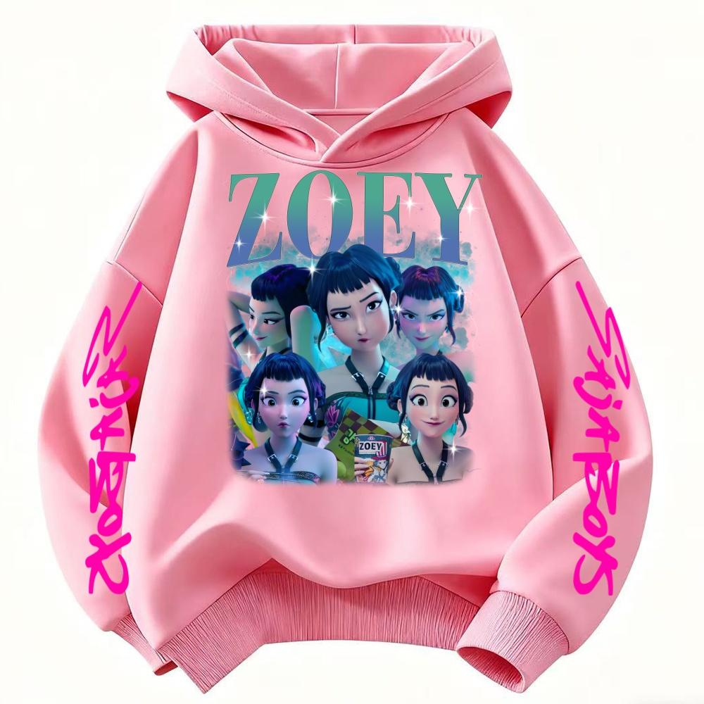 Zoey Huntrix Kpop Vânător de Demoni Merch Hanorac pentru Copii Pulover Topuri Harajuku Hanorac pentru Fete Cadou pentru Fani