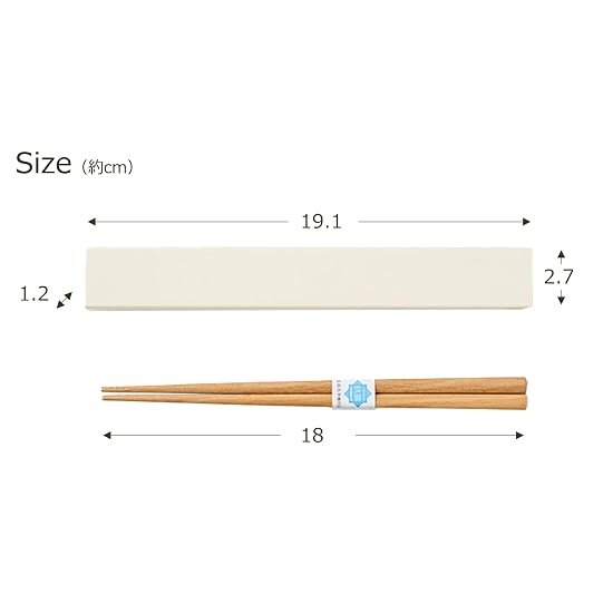 Takenaka Chopstick Case Set tutu, Chopsticks & Case Set, Made in Japan, Ivory, (Case) approx. 2.7×19