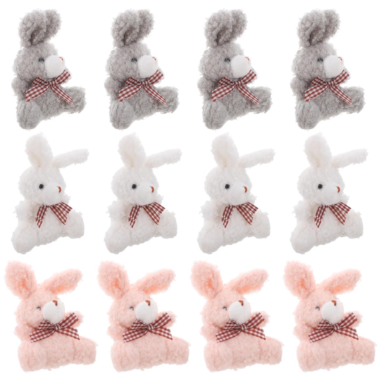 

NOLITOY Mini Yarn Rabbit Keychains, Set of 12, PP Cotton Filled, Cute Backpack/Key Decorative Toys, 11cm (Random Colors)