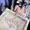 Verlaufende Bernstein-Goldfolie Abnehmbare Nagelsticker - Herbst/Winter-Kollektion