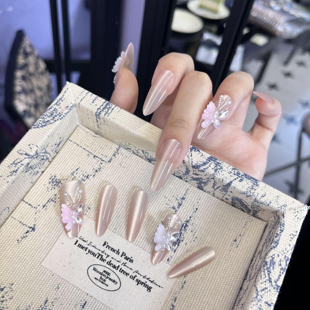 Verlaufende Bernstein-Goldfolie Abnehmbare Nagelsticker - Herbst/Winter-Kollektion