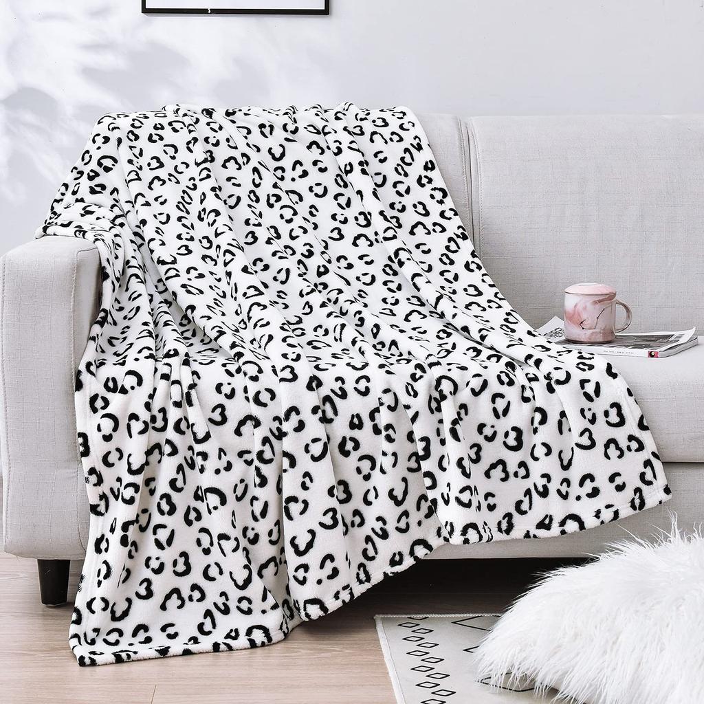 Leopard Print Flannel Blanket Digital Print Blanket Student Blanket Sofa Blanket