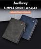 Trendy Men's Color Stripe Wallet with Logo, Card Holder, Zipper Pocket