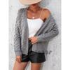 2024 Autumn And Winter New European And American Solid Color Women'S Knitted Three-Dimensional Pattern Cardigan Jacket Sweater For Women
