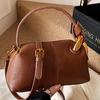 Vintage Maillard Brown Small Bag Women's New Winter Messenger Bag Fashionable High-value Handbag