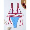 European and American Split Swimsuit Women's Sexy Plaid Print Suspender Tether Bikini Women's Sexy Swimsuit