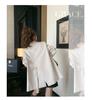 Beige Back Slit Small Suit Jacket for Women - Spring 2025 Korean Style Loose Fit Blazer