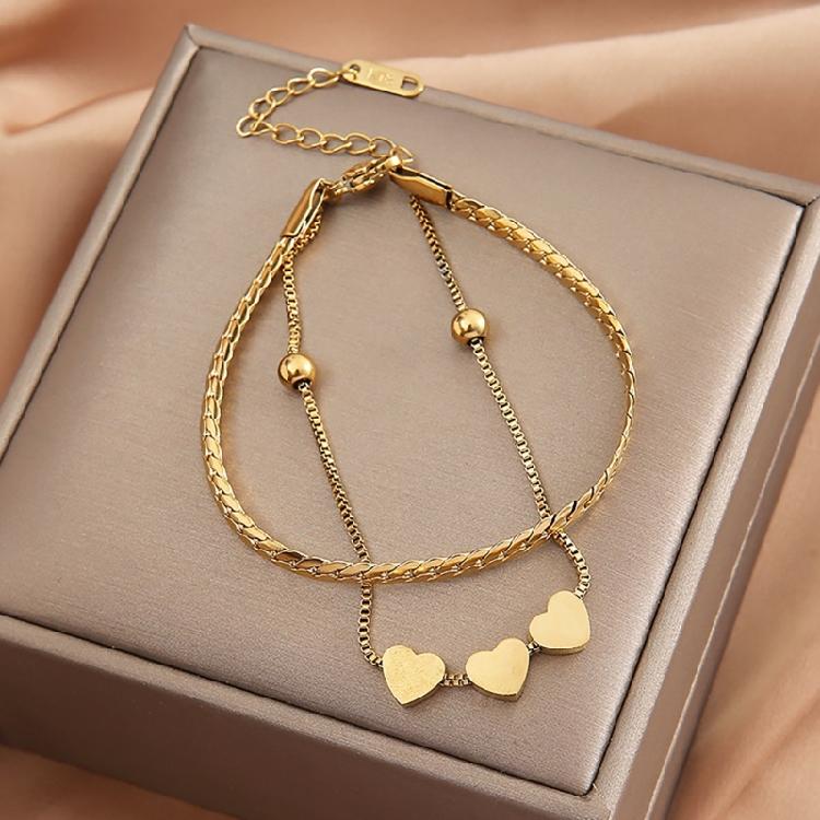 Bracelet Élégant Pendentif Cœur Bracelet Quotidien Bracelet de Soirée Bracelet à Chaîne Moderne Parfait pour Diverses Occasions