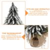 20cm Artificial Mini Christmas Tree Xmas Tree Desktop Ornament Flocking Cedar Christmas Tree Scene Decoration Photo Props
