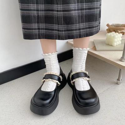 Mode Nya Vintage Mary Jane Små Läderskor 2024 Vår och Höst Tjock Sula Mångsidig Design Känsla Enkla Skor Zapatos De Mujer