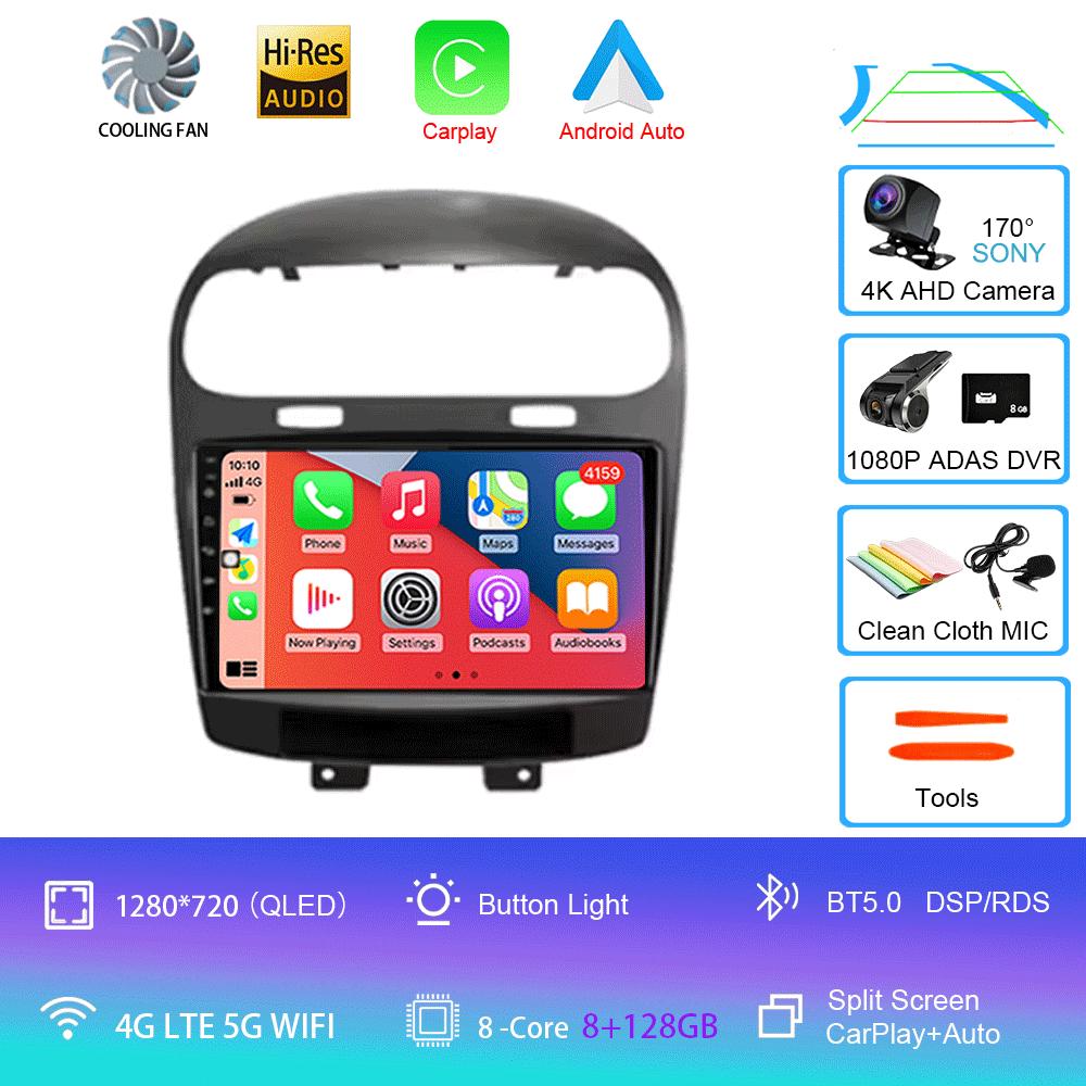 For Dodge Journey Fiat Leap Freemont 2011 - 2020 Car Radio Multimedia Player Navigation GPS DSP 4G Wifi Carplay Auto Android 14