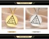 Dawapara YHWH Triangle Tetragrammaton Pendant Hebrew Tetractys Yahweh Jehovah YHVH Necklace Stainless Steel Jewelry
