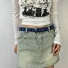 Star Hollowed Pin Buckle Retro Jeans Belt Korean Style Denim Belt Fashion Metal Buckle Belts  Women