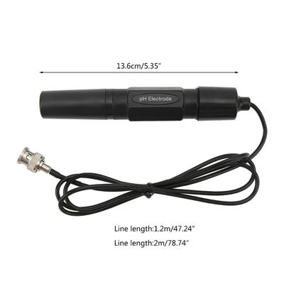 PH-Messgerät Monitor Sensor 0-14PH Elektrodensensor Messgerät BNC-Typ Anschluss für verschiedene PHQ9 BNC-Stecker 120cm/200cm Kabel